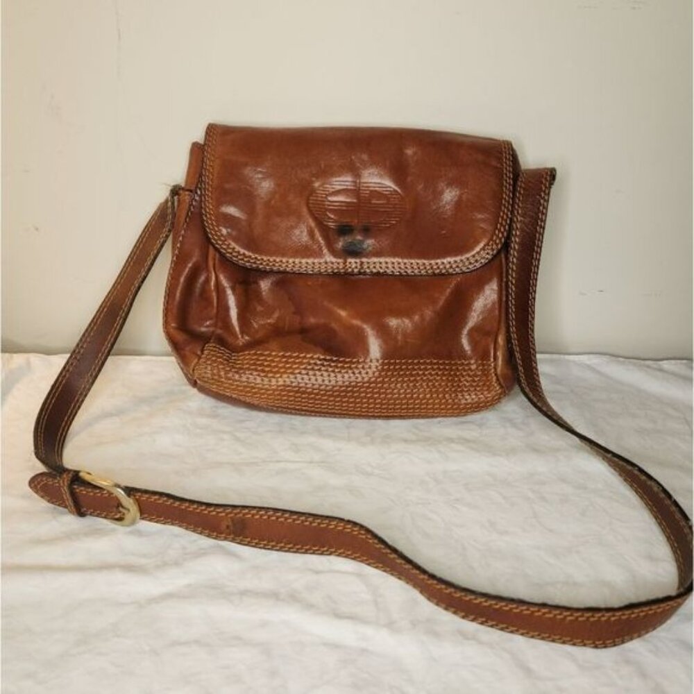 Engs Burg VTG 70s leather shoulder purse - Picture 1 of 15